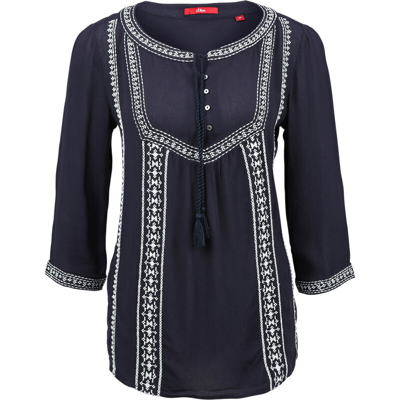s.Oliver Bestickte Tunika-Bluse