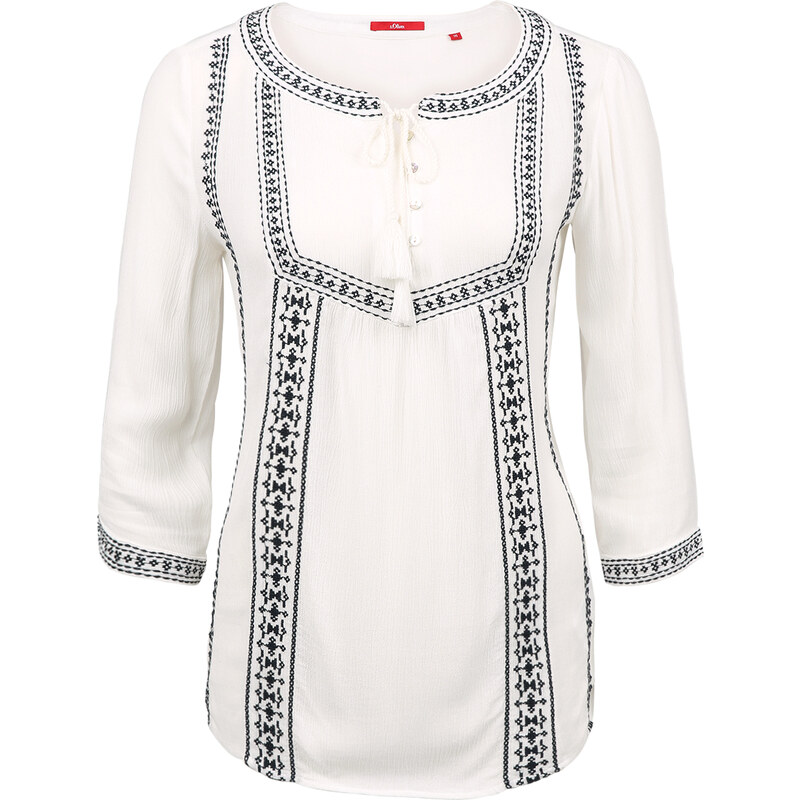 s.Oliver Bestickte Tunika-Bluse
