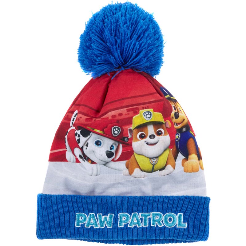 Paw Patrol Mütze blau in Größe 52 für Jungen aus 100% Polyacryl