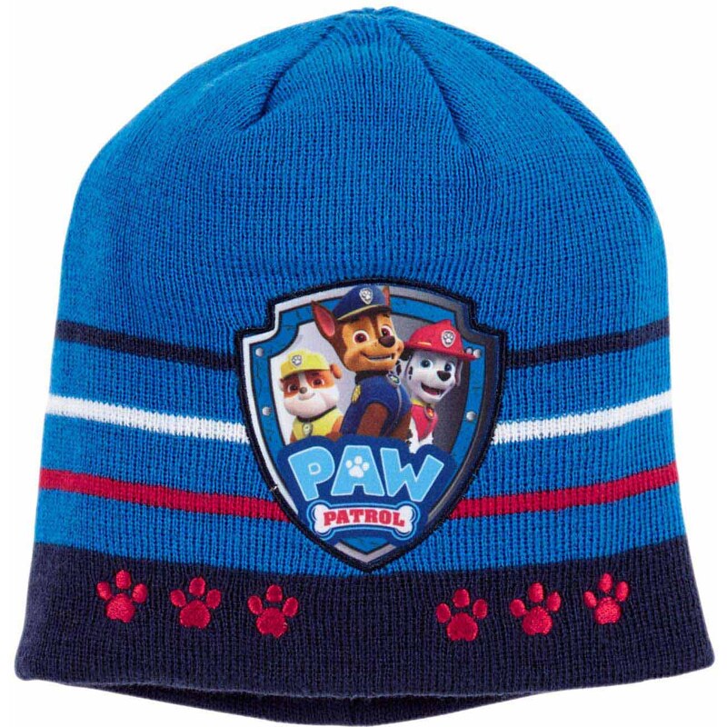Paw Patrol Mütze blau in Größe 52 für Jungen aus 100% Polyacryl