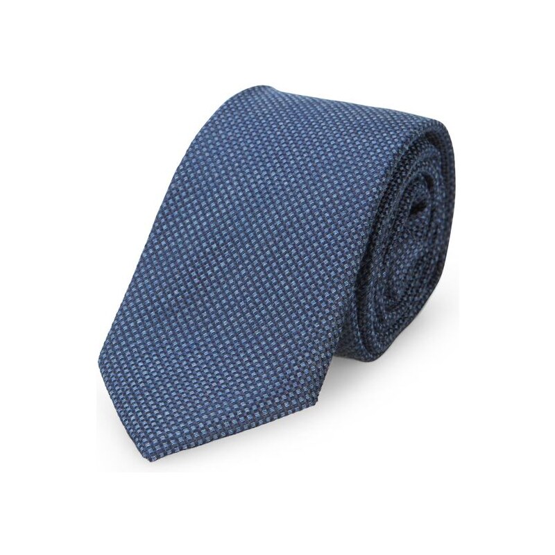 Calvin Klein Schwarz-blaue Krawatte mit kleinem Karomuster