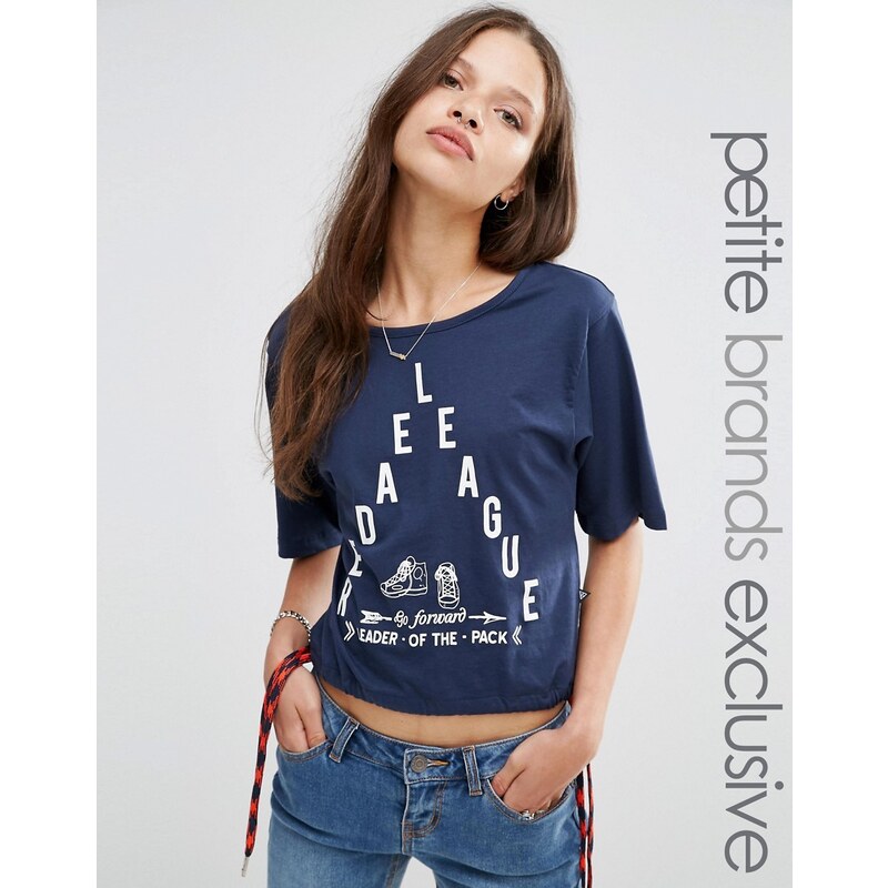 Noisy May Petite - T-Shirt mit Motiv - Marineblau