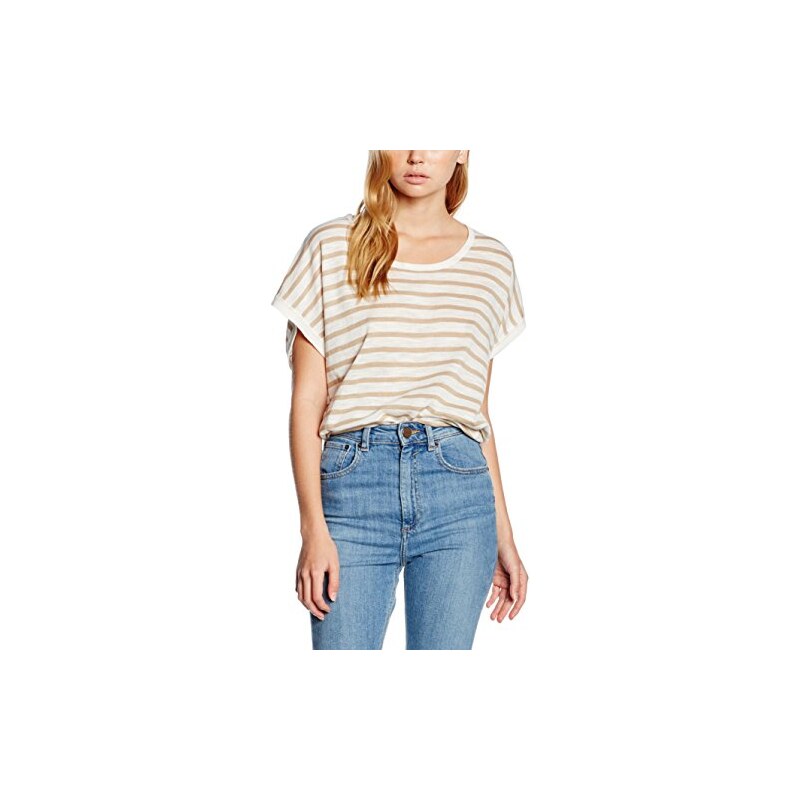 VILA CLOTHES Damen T-Shirt Vistarly Stripe S/s Knit Top
