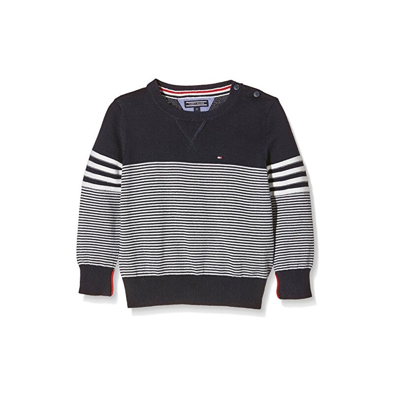 Tommy Hilfiger Jungen Pullover Stripe Cn Sweater L/S