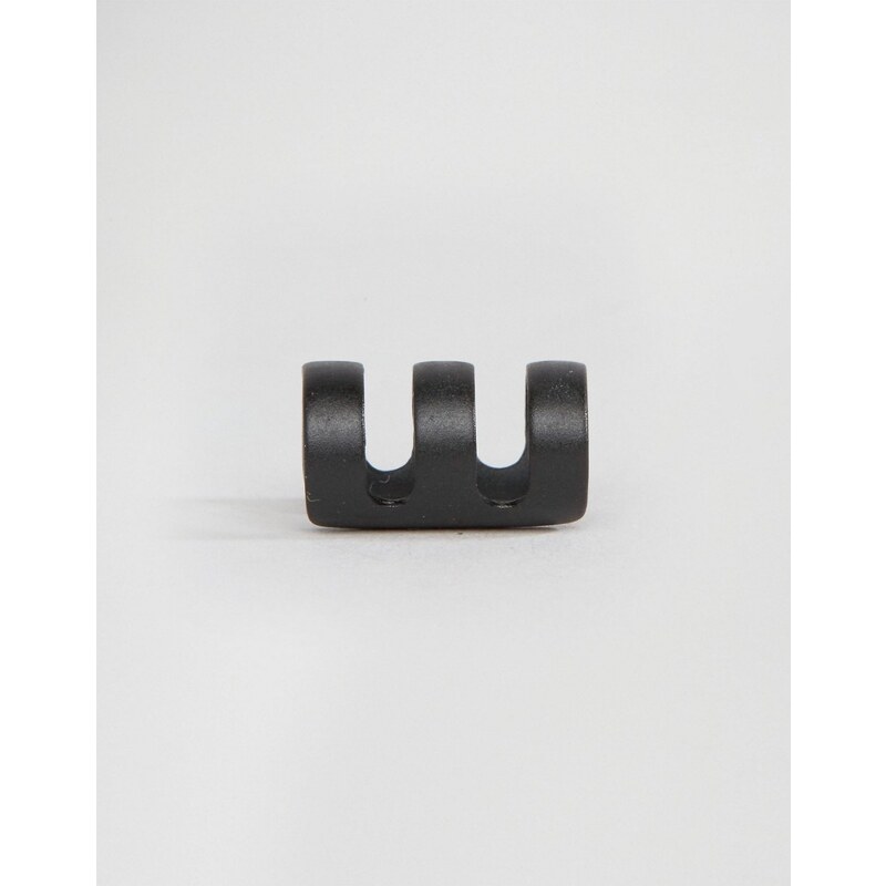 Icon Brand - Schwarzer Ohrring mit Gitterdesign - Schwarz
