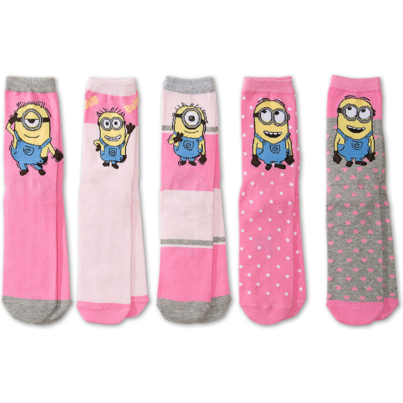 C&A 5 Paar Minions Socken in Pink
