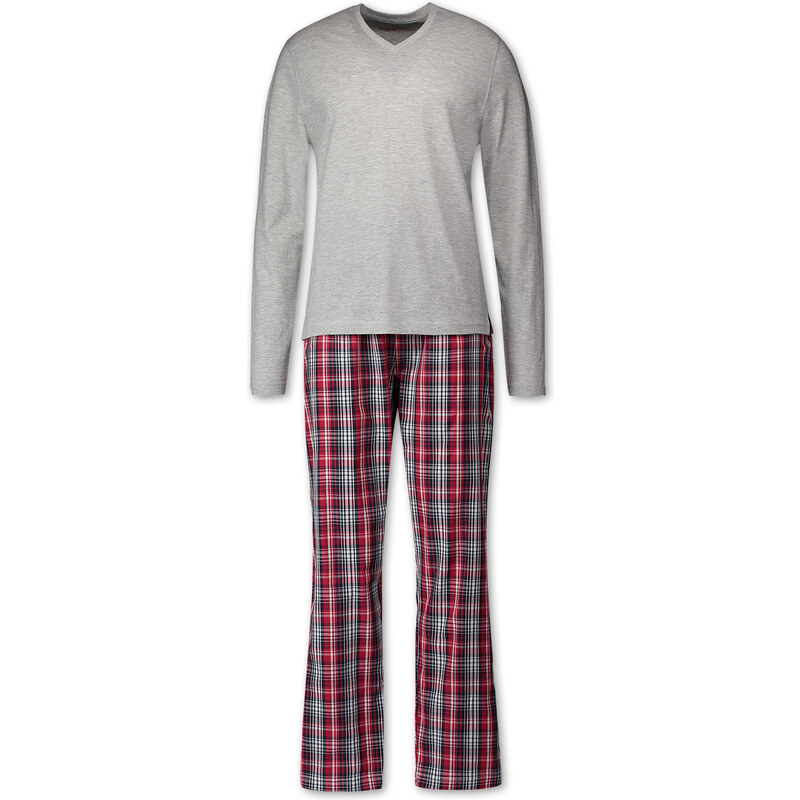 C&A Pyjama aus Bio-Baumwolle in Grau