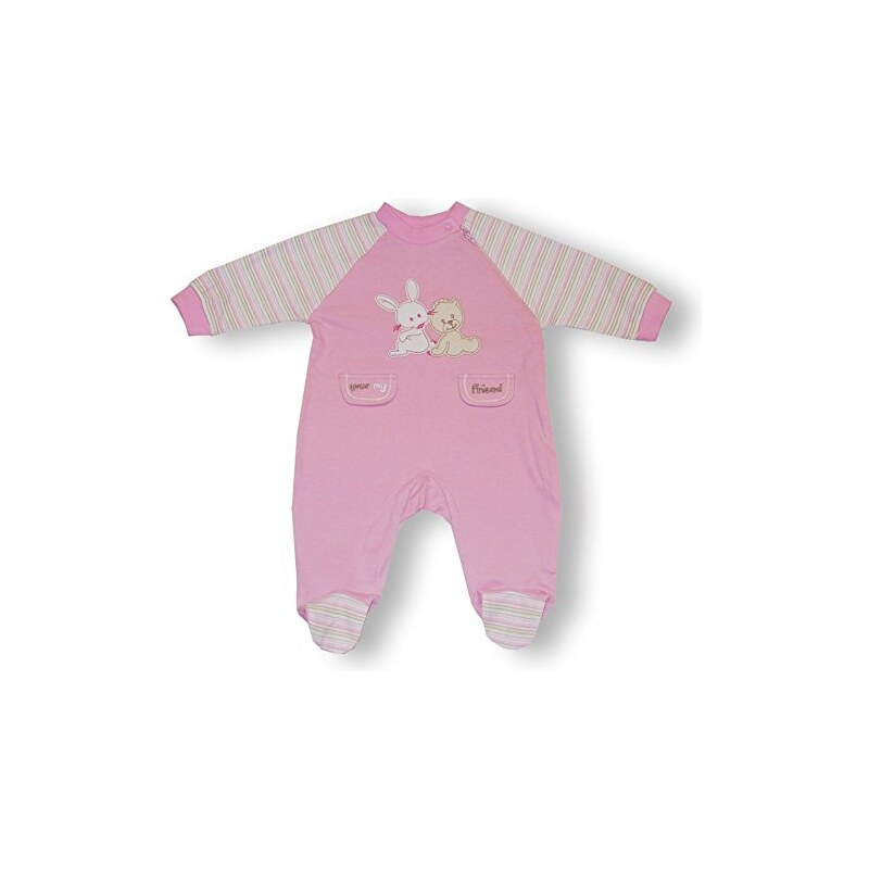 Schnizler Baby - Mädchen Schlafstrampler Interlock Schlafanzug Bär und Hase