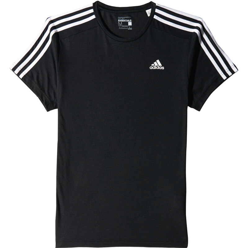 adidas Performance: Herren T-Shirt Sport Essentials 3-Streifen T-Shirt, schwarz, verfügbar in Größe XL