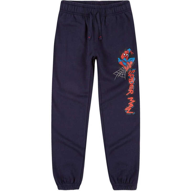 Spiderman Jogginghose marine blau in Größe 104 für Jungen aus 60 % Baumwolle 40 % Polyester