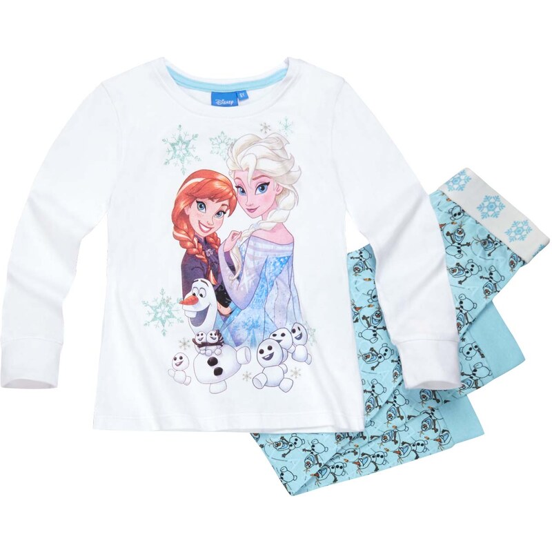 Disney Die Eiskönigin Pyjama hellblau in Größe 104 für Mädchen aus Oberteil: 100% Baumwolle Hose: 60% Baumwolle 40% Polyester
