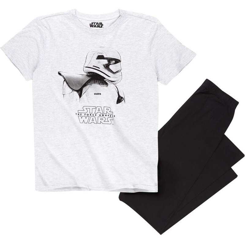 Star Wars-The Clone Wars Pyjama schwarz in Größe S für Herren aus 100% Baumwolle Grau: 60% Baumwolle 40% Polyester