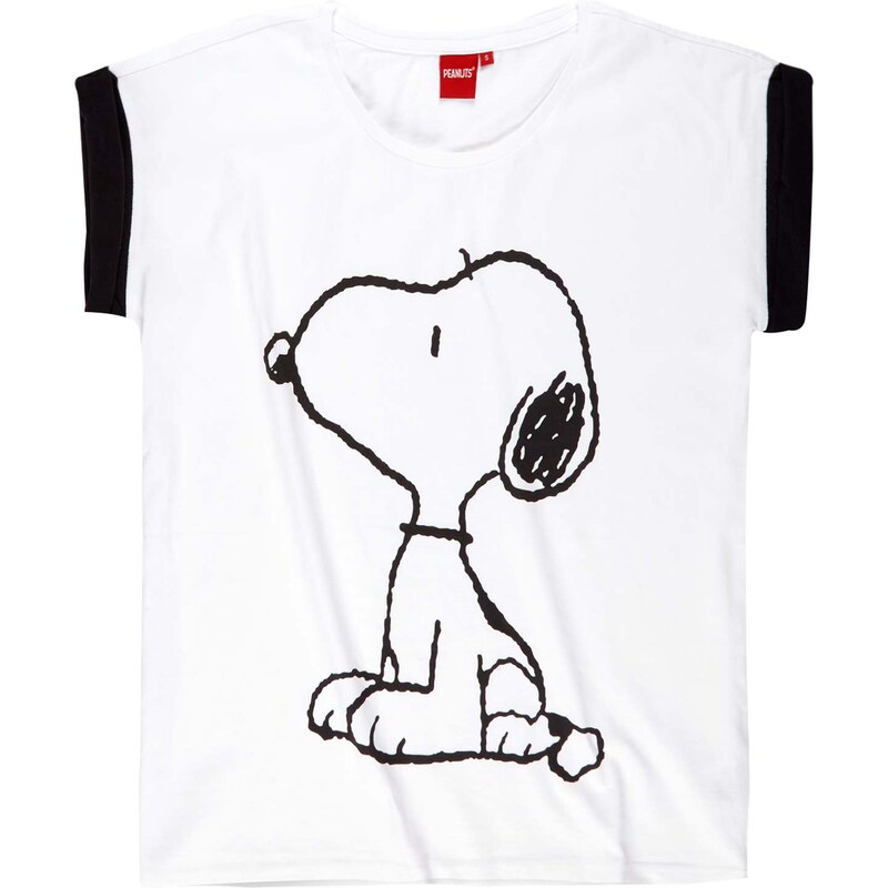 Snoopy T-Shirt weiß in Größe S für Damen aus 100% Baumwolle