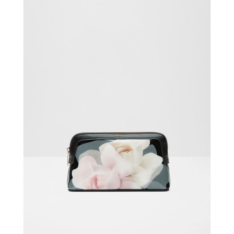 Ted Baker Kleine Kosmetiktasche mit Porcelain Rose-Print Schwarz