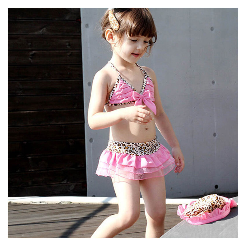 Lesara Kinder-Bikini mit Leo-Details - 110-116