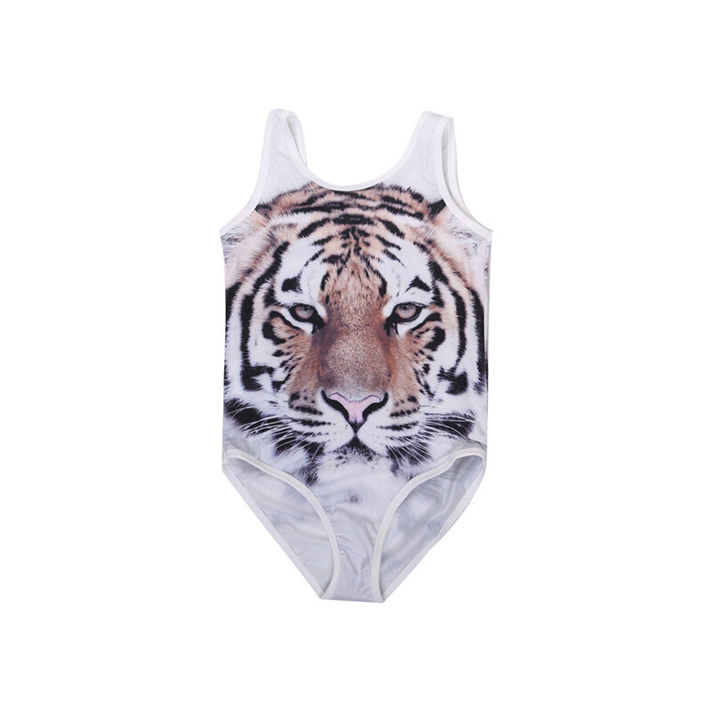 Lesara Kinder-Badeanzug mit Tiger-Print - 92