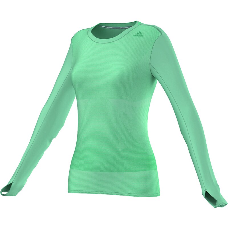 adidas Performance: Damen Laufshirt Supernova Longsleeve Tee Langarm, grün, verfügbar in Größe 40