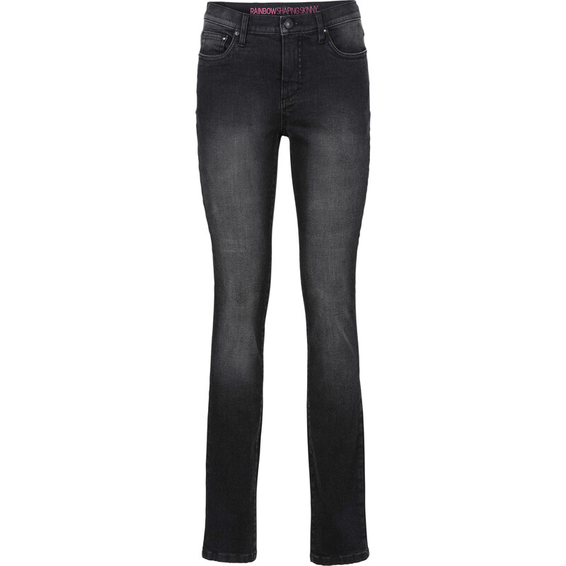 RAINBOW Shaping Skinny Jeans in schwarz für Damen von bonprix