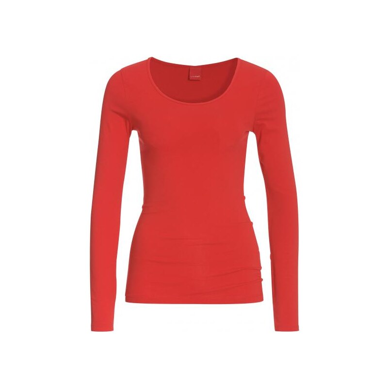 Livre Damen T-Shirt figurnah rot aus Baumwolle
