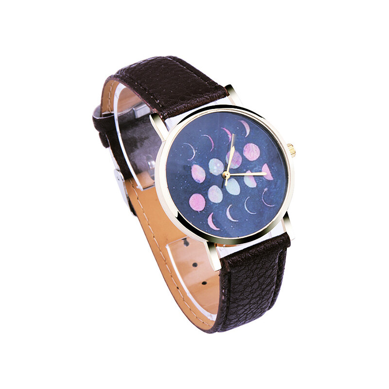 Lesara Armbanduhr mit Mondfinsternis-Motiv - Braun