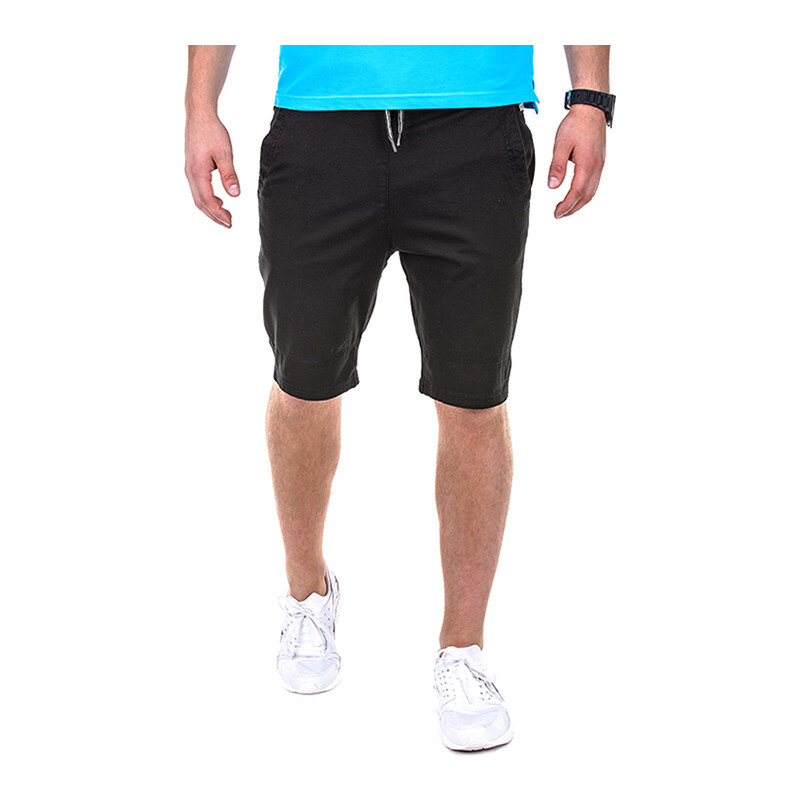 OMBRE Chino-Shorts mit elastischem Bund - Schwarz - S