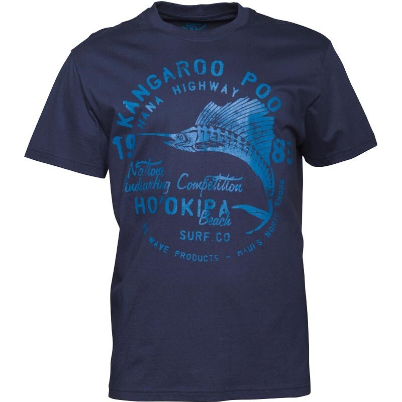 Kangaroo Poo Herren Swordfish T-Shirt Navy
