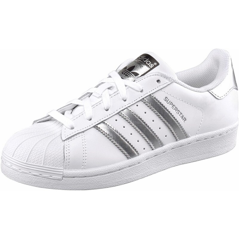 Große Größen: adidas Originals Sneaker »Superstar«, weiß-silberfarben, Gr.37-46