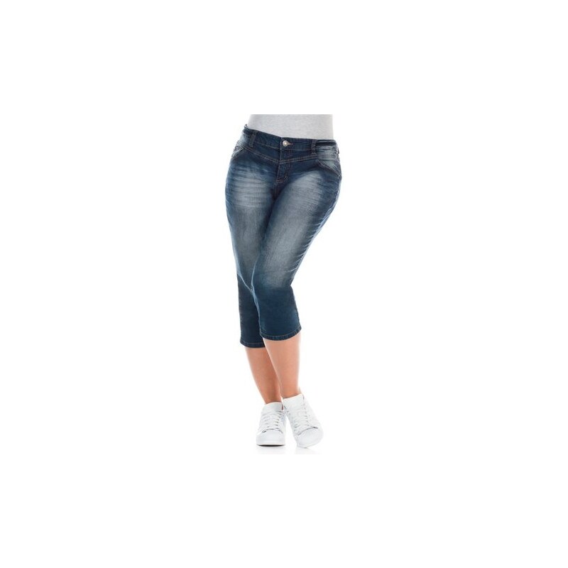 Damen Denim Schmale 3/4-Jeans SHEEGO DENIM blau 40,42,44,46,48,50,52,54,56,58