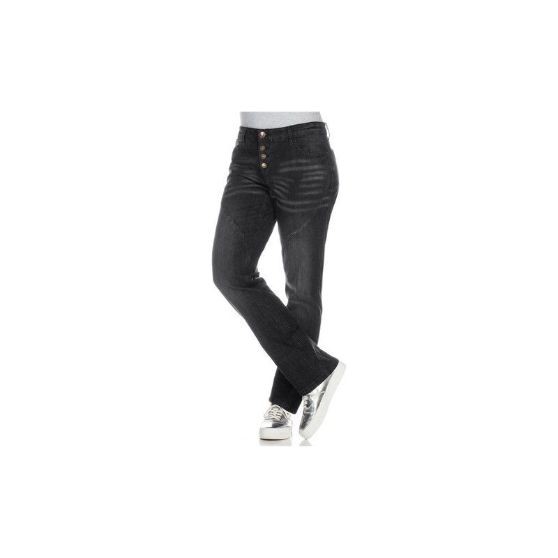 Damen DenimGerade Stretch-Jeans Lana SHEEGO DENIM schwarz 80,84,88,96,100,112