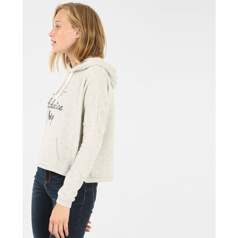Sweatshirt mit Kapuze Beige, Größe S -Pimkie- Mode für Damen