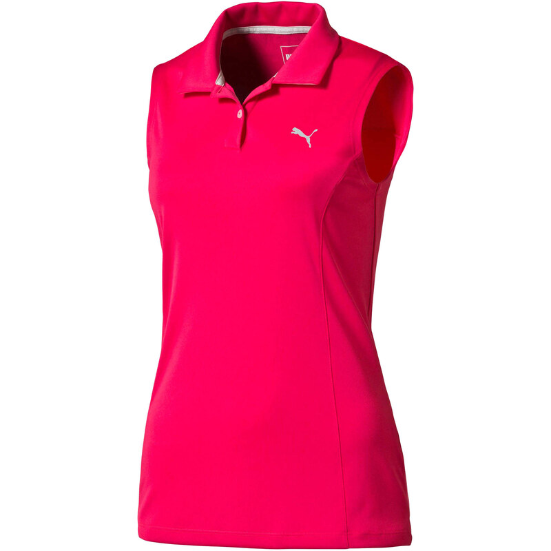 Puma: Damen Golfshirt / Polo-Shirt Pounce Polo ärmellos, pink, verfügbar in Größe XS