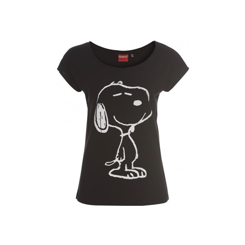 Livre Damen T-Shirt körperbetont schwarz aus Baumwolle