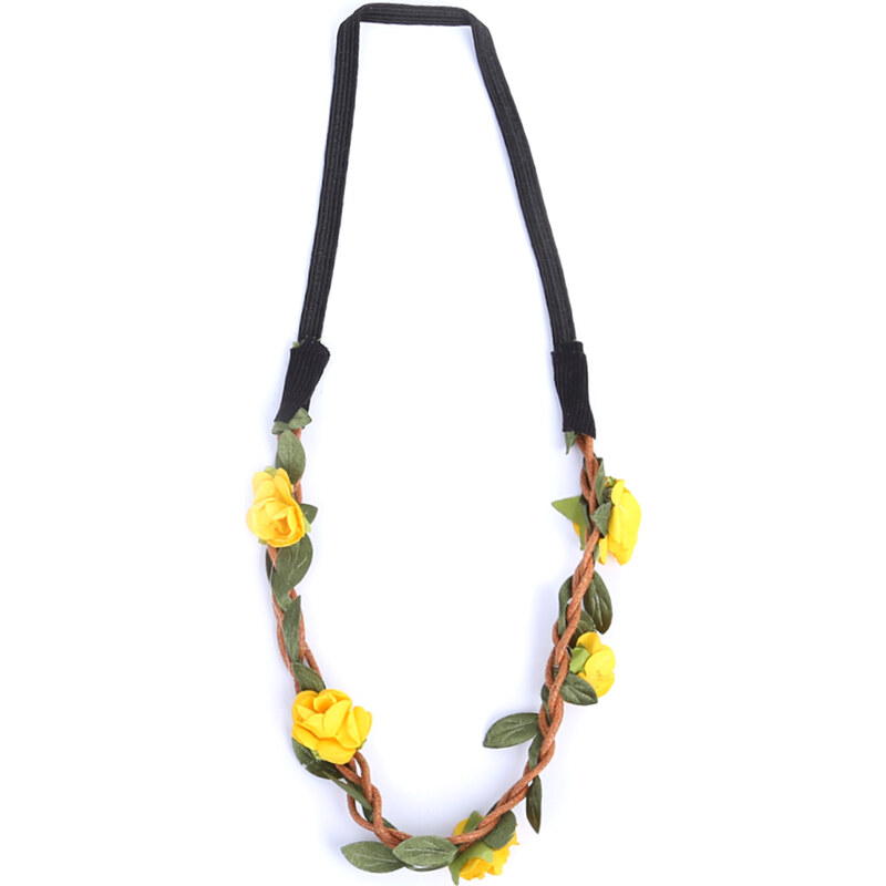 Lesara Haarband im Blüten- & Zweig-Design - Gelb