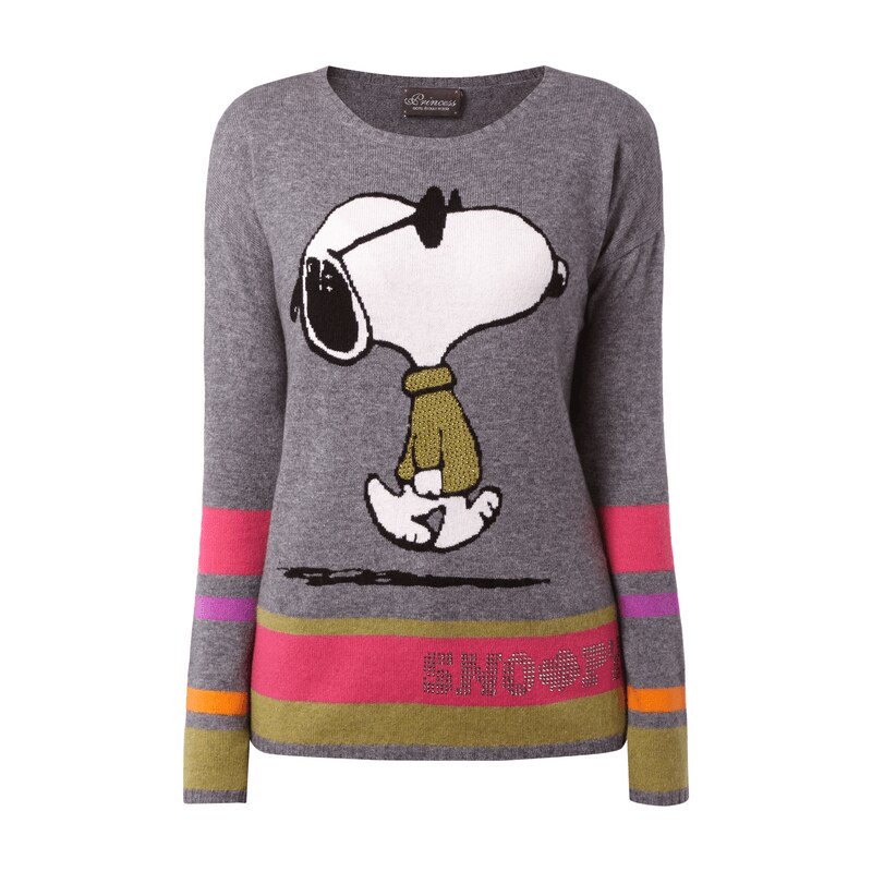 Princess Goes Hollywood Pullover mit eingearbeitetem Snoopy-Print