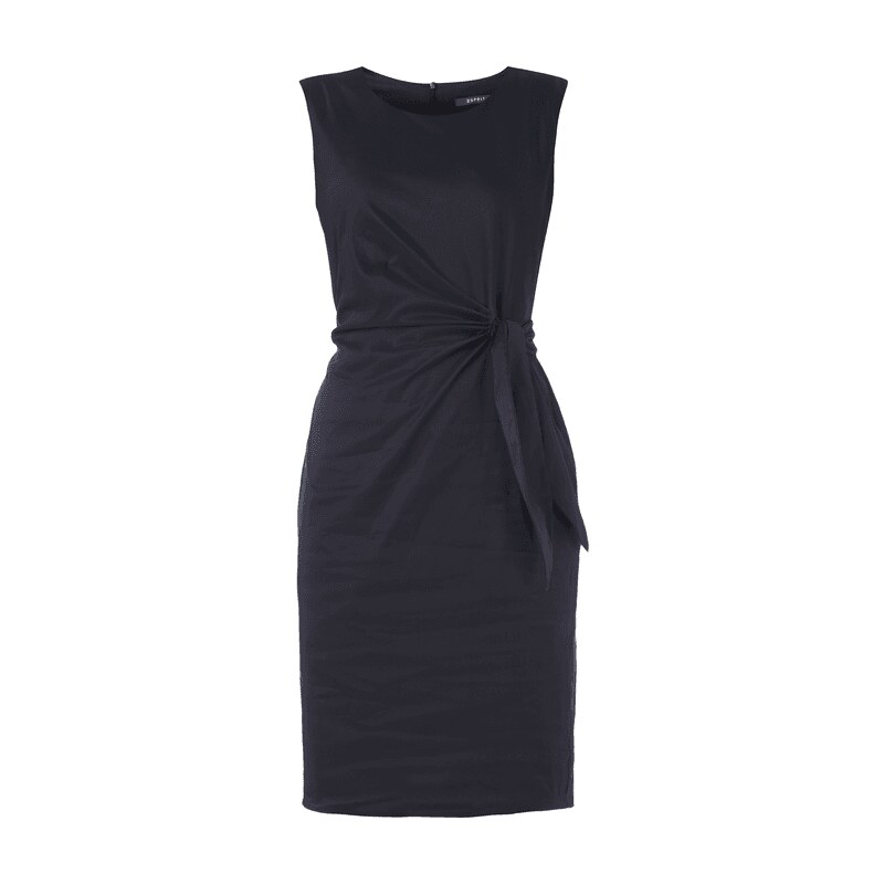 Esprit Collection Kleid mit Drapierung und fixiertem Taillenband