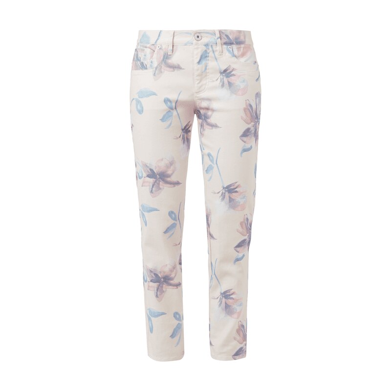 Raffaello Rossi Jeans mit floralem Muster und Zierschleifen