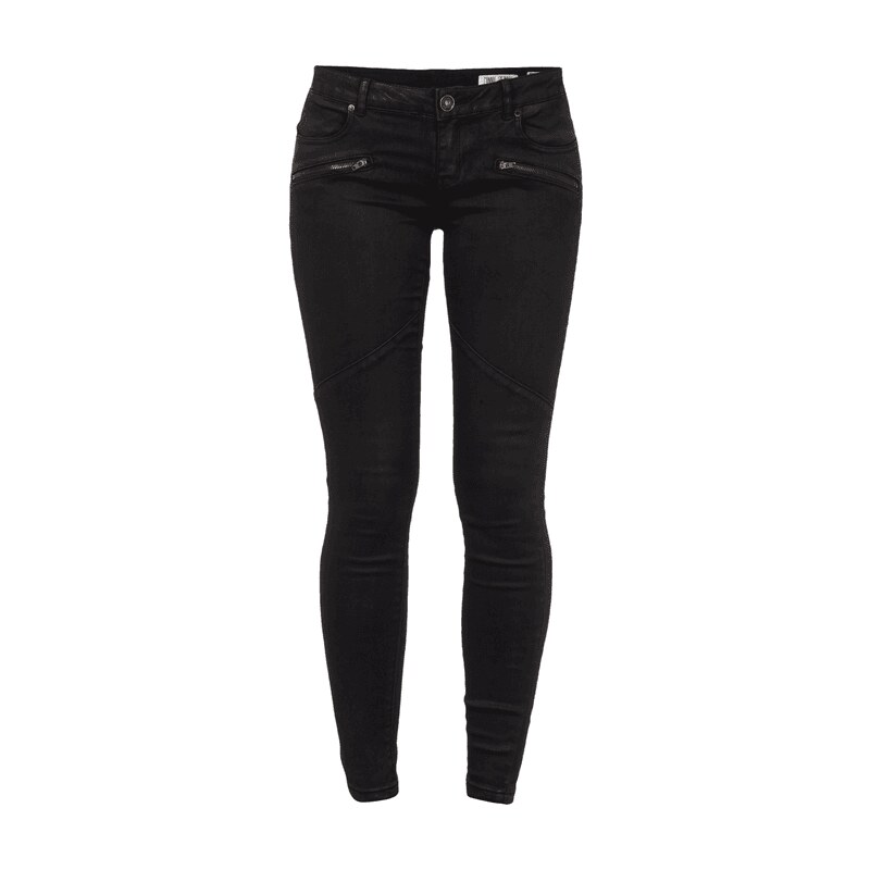 REVIEW Coated Skinny Fit Jeans mit Zip-Details