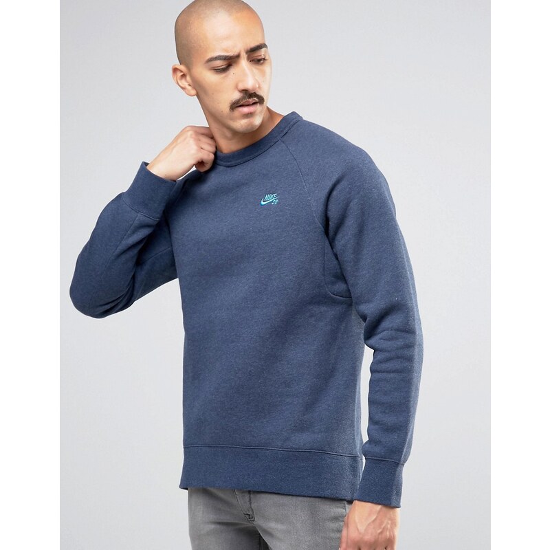 Nike SB - Icon - Sweatshirt mit Rundhalsausschnitt in Blau, 800153-473 - Blau