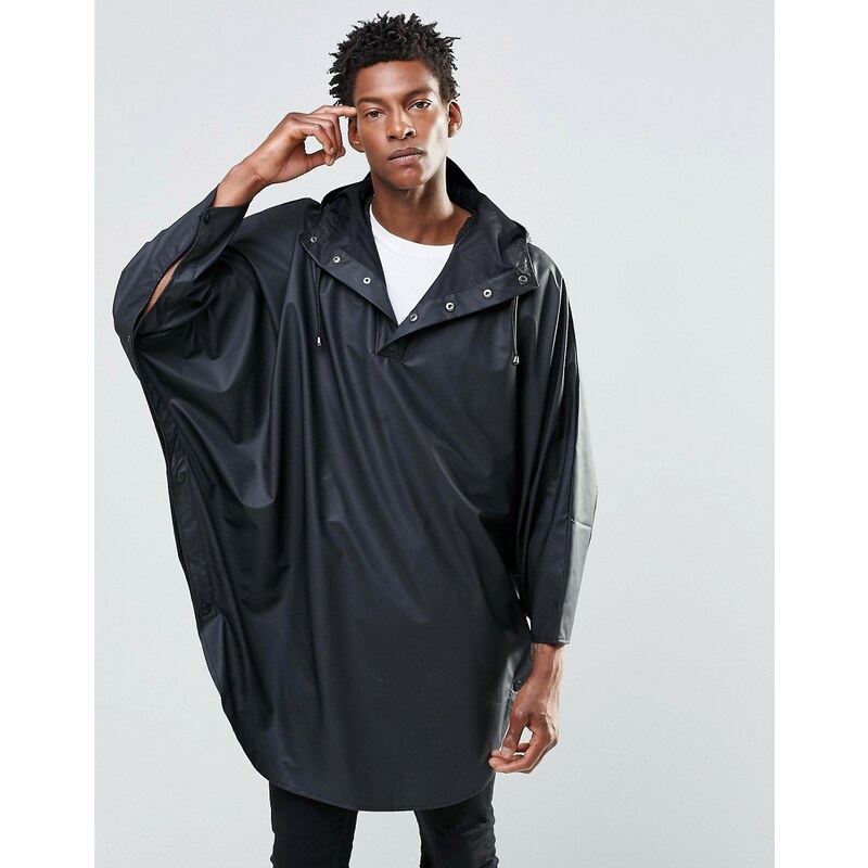 Rains - Wasserundurchlässige Jacke mit geschlossener Front - Schwarz