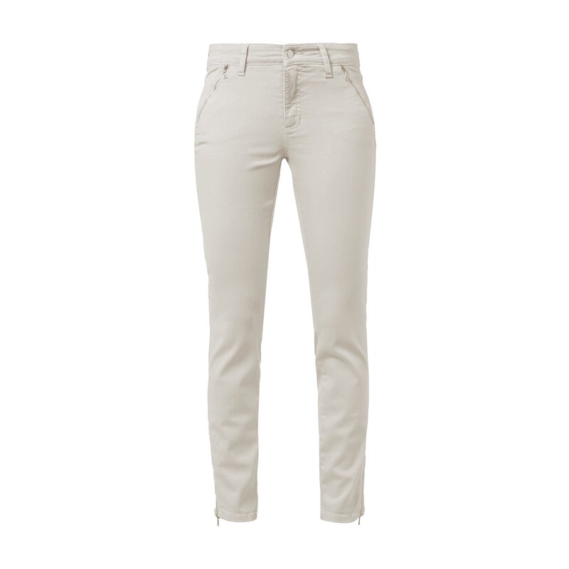 Cambio Coloured Slim Fit Jeans mit Reißverschlüssen