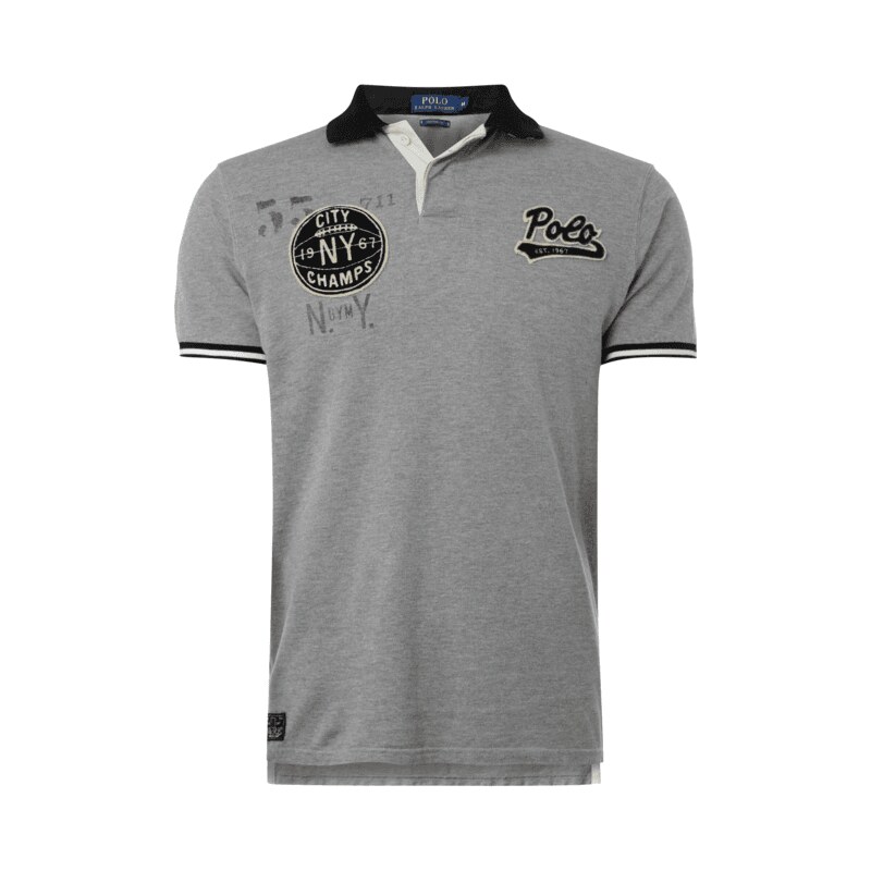Polo Ralph Lauren Poloshirt mit Logo-Aufnähern und Logo-Print