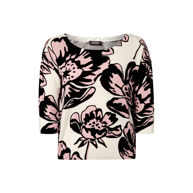 MAX&Co. Strickshirt mit floralem Muster