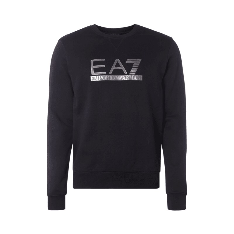 EA7 Emporio Armani Sweatshirt mit gummiertem Logo-Print