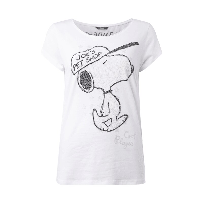 Princess Goes Hollywood T-Shirt mit Snoopy-Print und Ziersteinbesatz