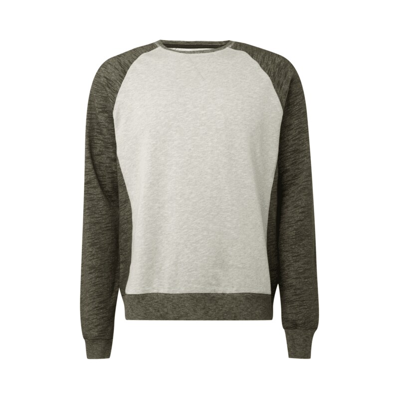 MCNEAL Sweatshirt mit Kontrastdetails - meliert