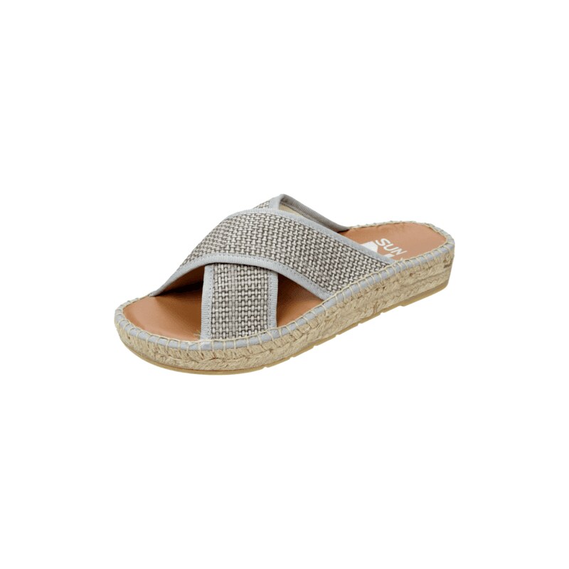 SunZ Sandalen mit gekreuzten Riemen in Flechtoptik