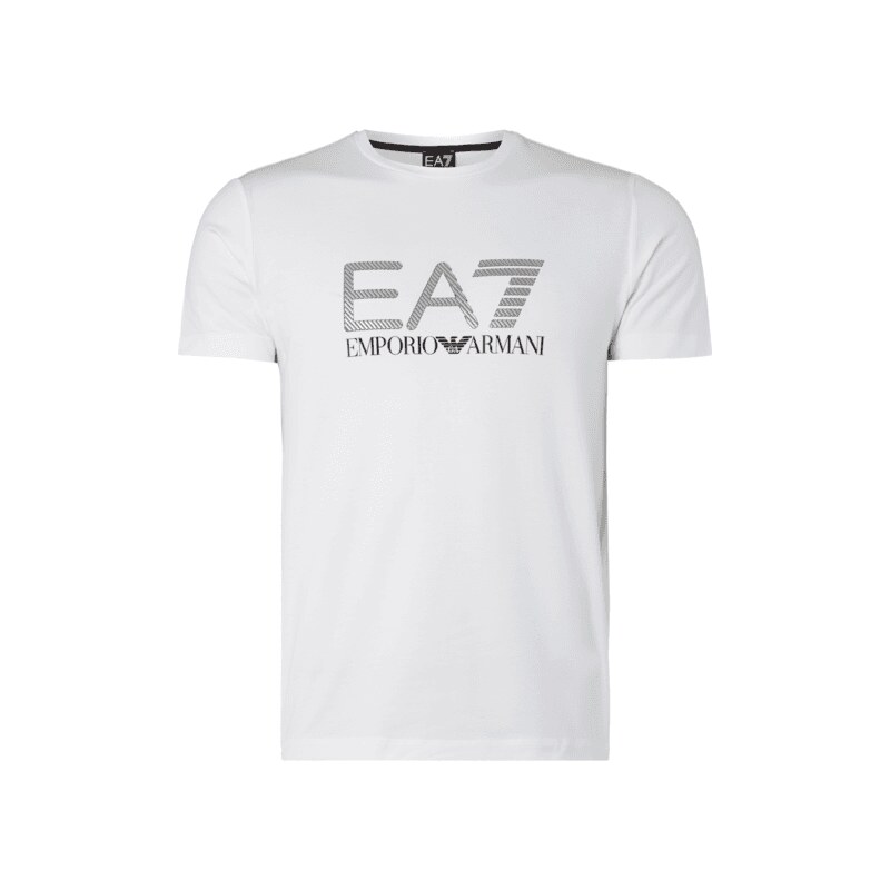EA7 Emporio Armani T-Shirt mit schimmerndem Logo-Print