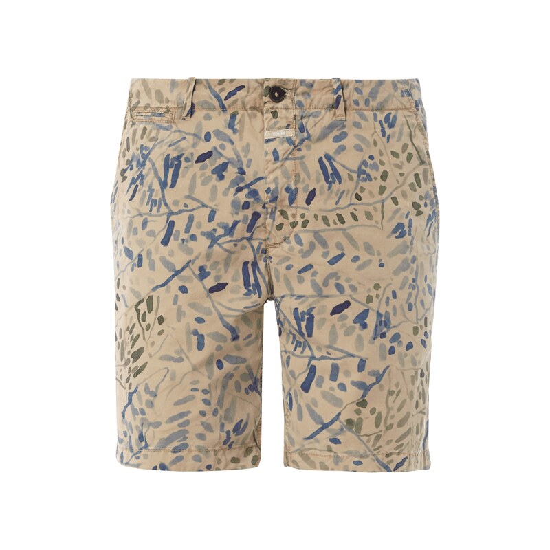 Closed Chinoshorts mit Allover-Muster
