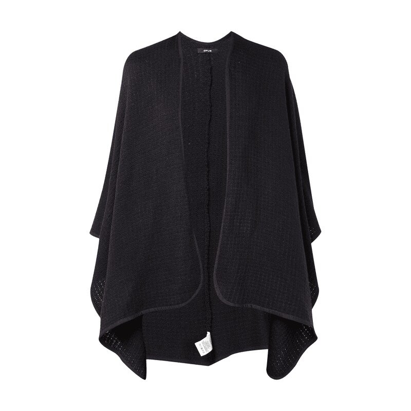 Opus Poncho mit Hahnentrittmuster