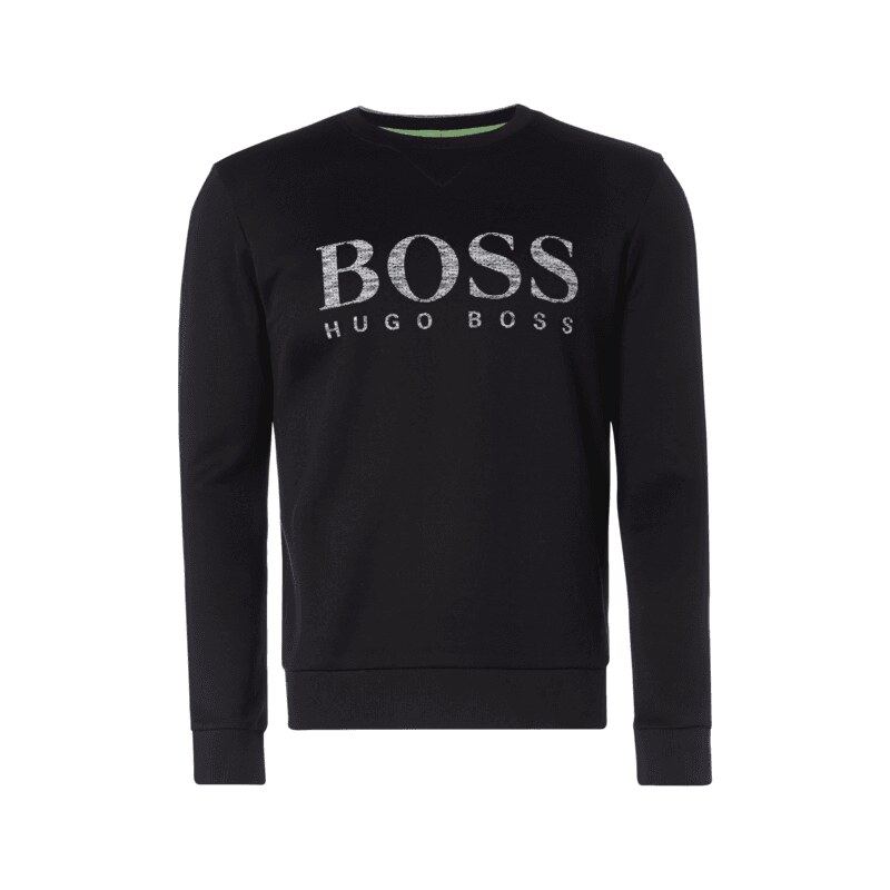 Boss Green Slim Fit Sweatshirt mit strukturiertem Logo-Print